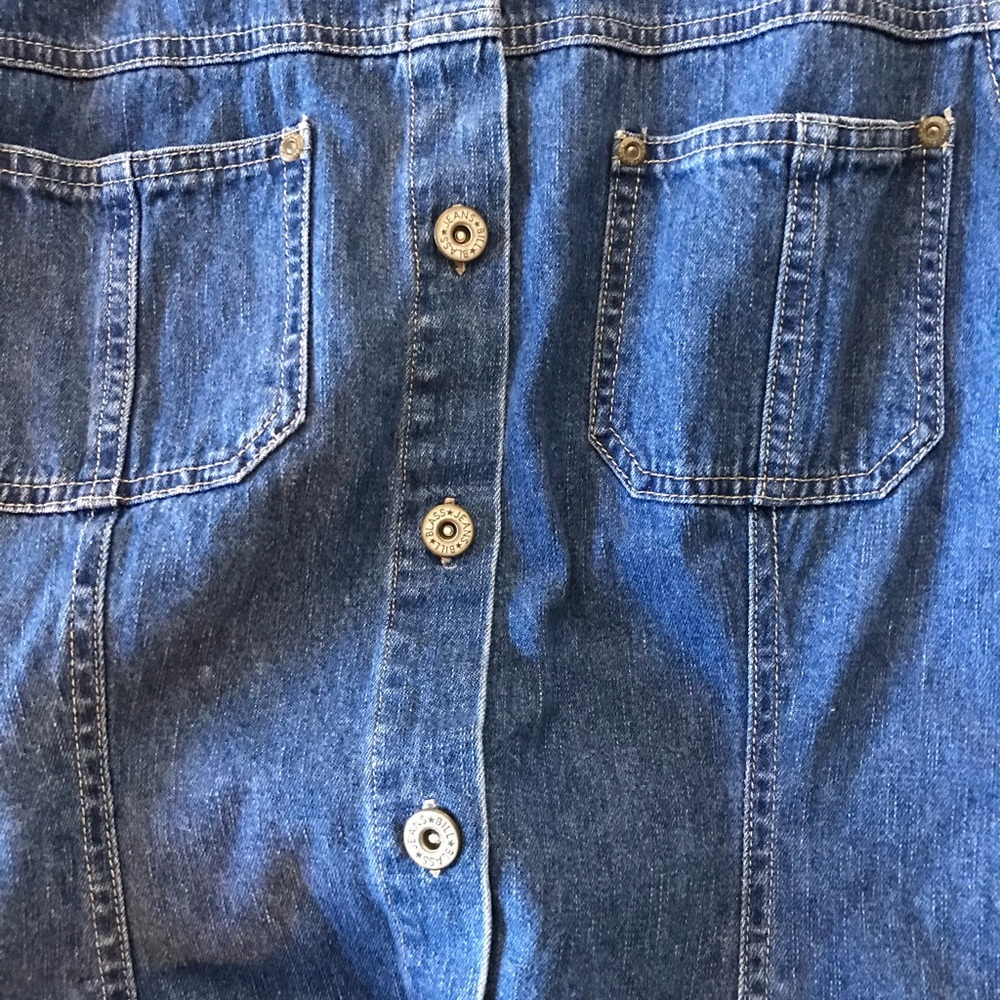BILL BLASS JEANS DENIM DRESS - Picture 3 of 4